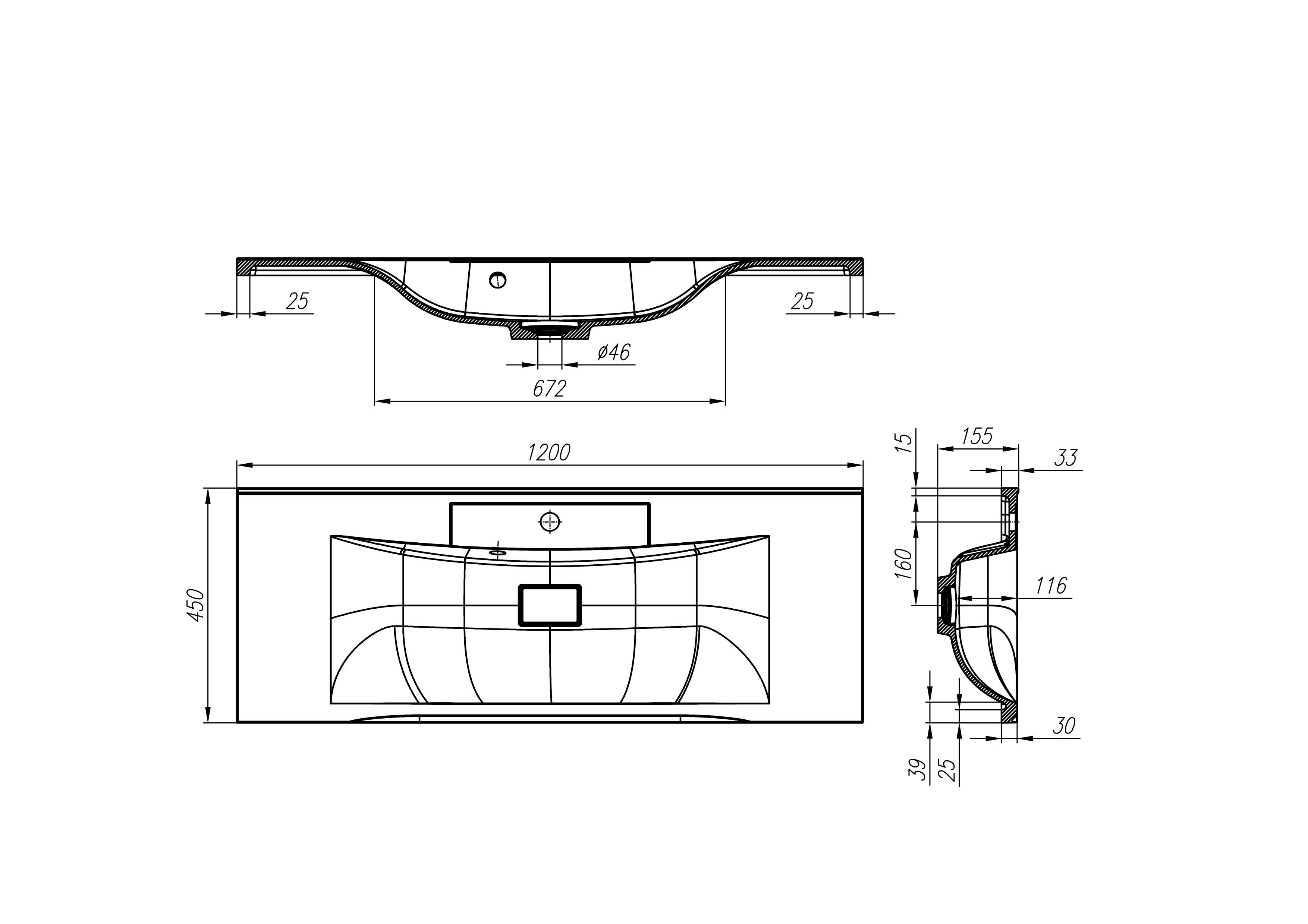 Раковина из литьевого мрамора BelBagno BB1200/450-LV-MR-PR
