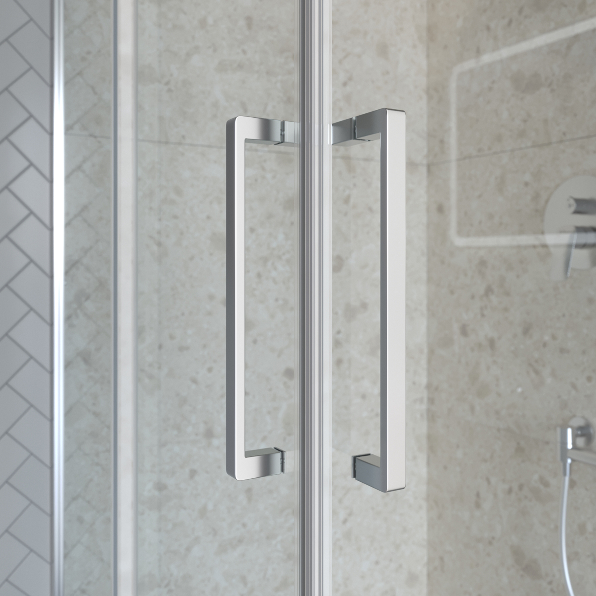 Душевой уголок BelBagno MARINO-2-A-2-90-C-CR 90х90см, профиль хром, стекло прозрачное
