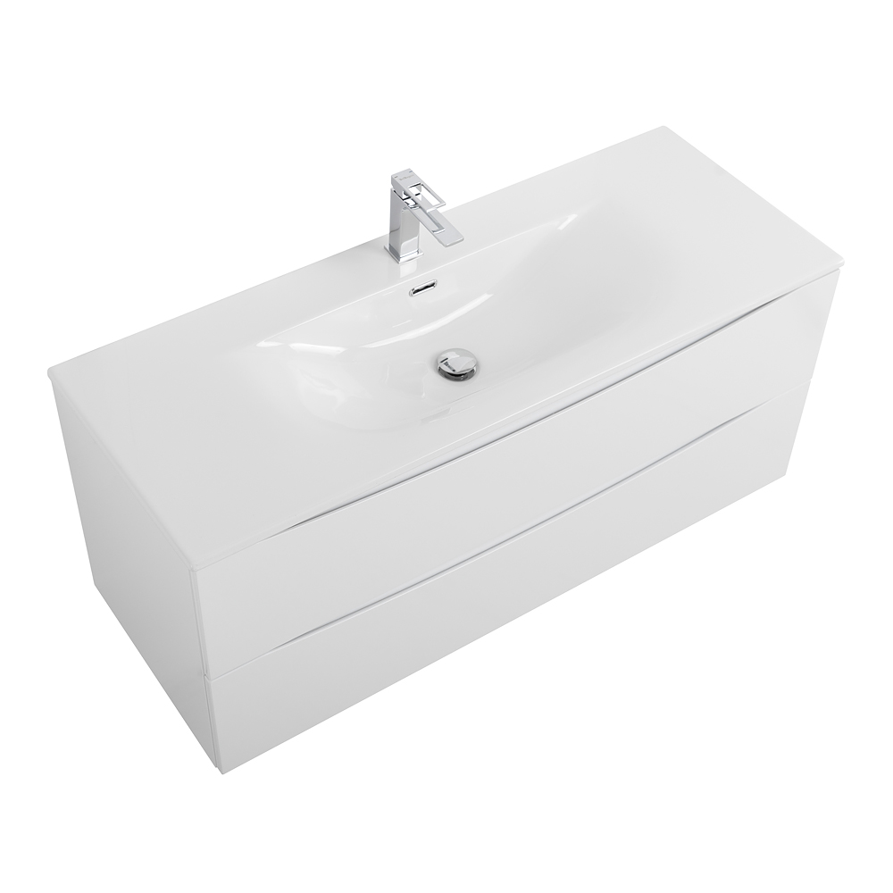 Тумба с раковиной подвесная BelBagno MARINO-CER-N-1200-2C-SO-BO-P Bianco Opaco, раковина белая BB-8099-120