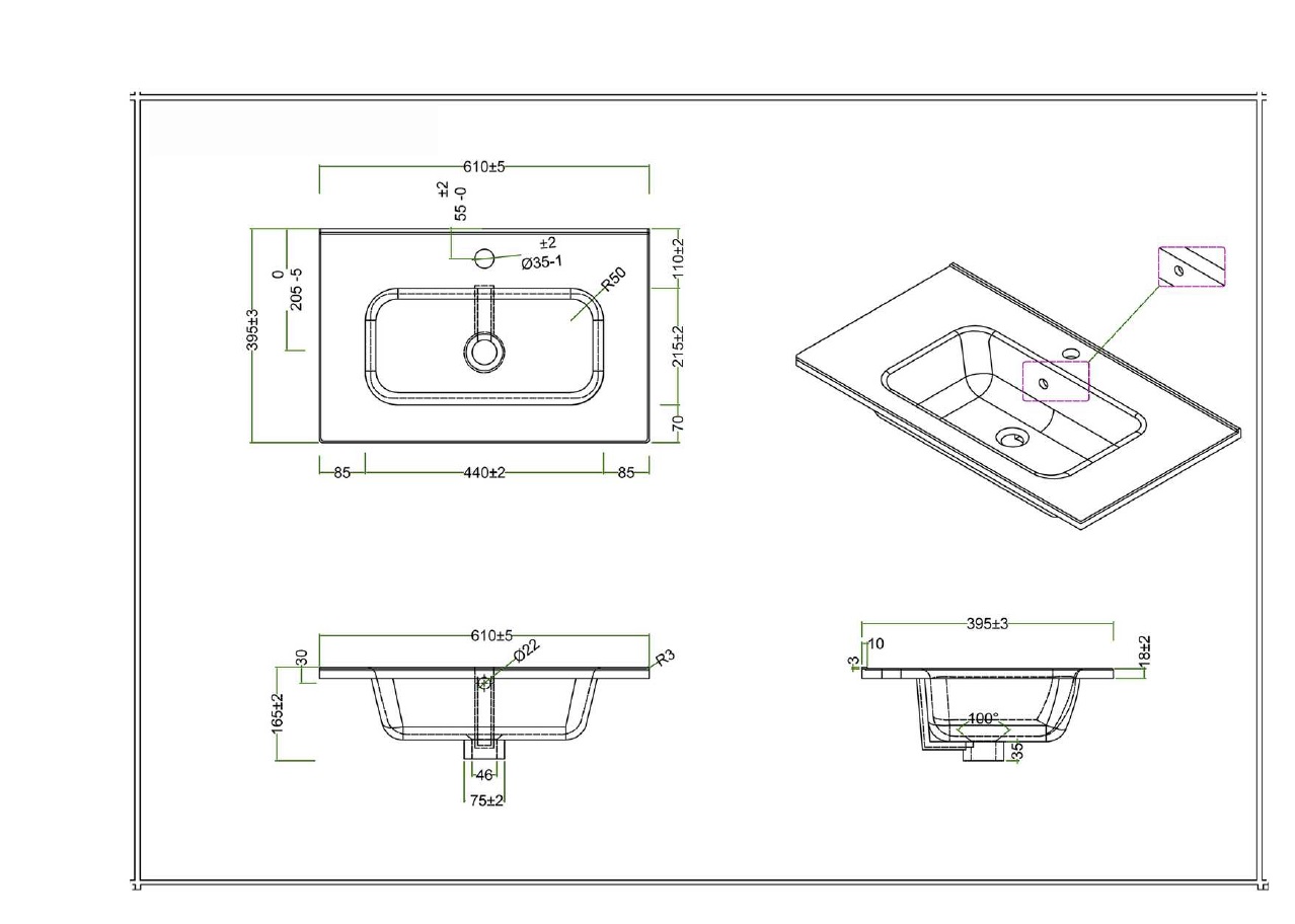 Раковина керамическая BelBagno BB600/390ETL