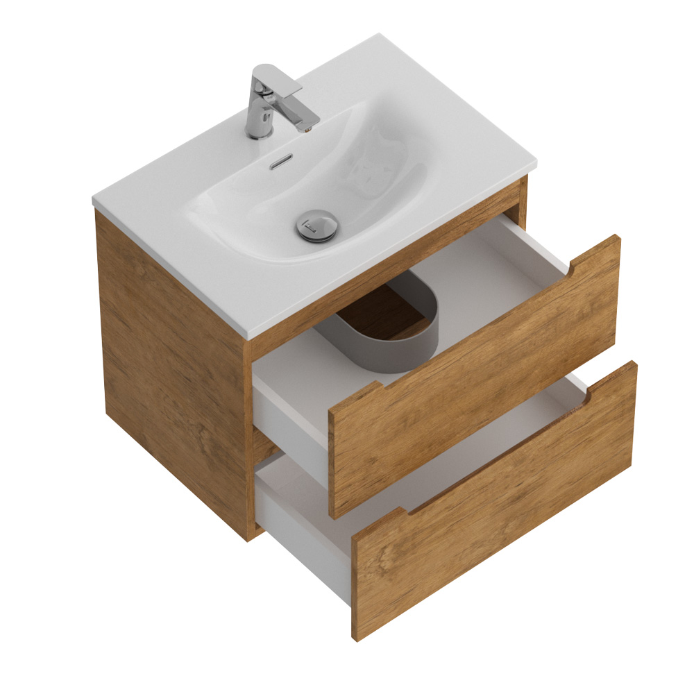 Тумба подвесная с раковиной BelBagno ETNA39-700/390-2C-SO-RN-P+BB-8099-3-70