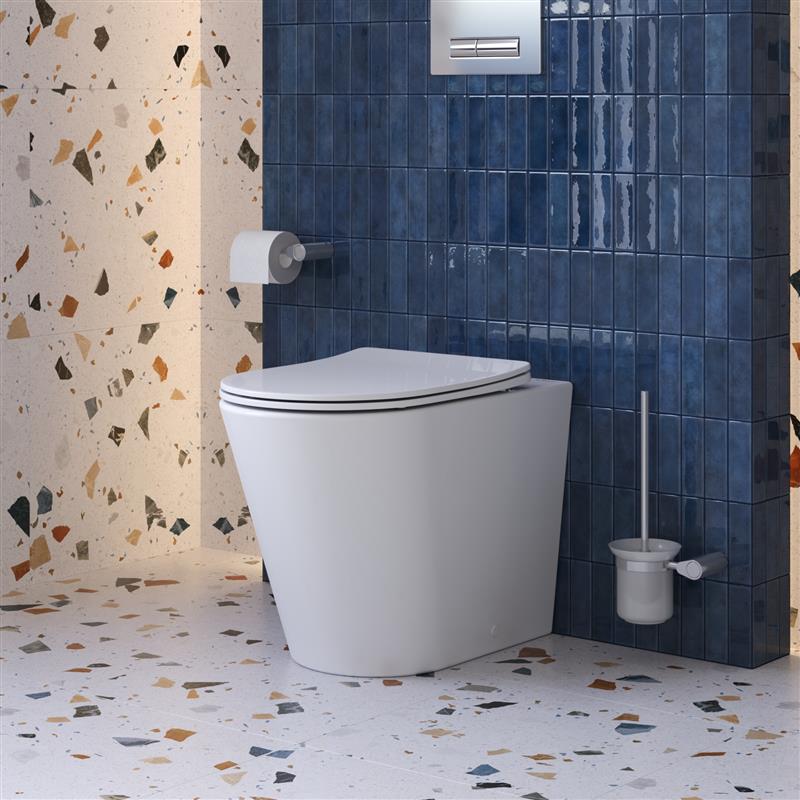 купить Унитаз приставной безободковый с сиденьем и смывом TORNADO BelBagno FLAY-TOR BB1003CB-TOR/SC 
