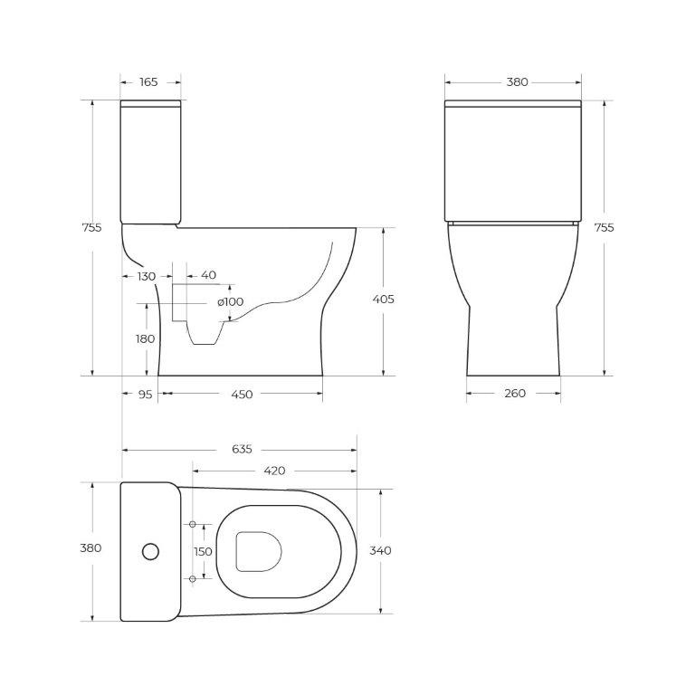 Унитаз-компакт BelBagno BB130CPR/SC/BB130T безободковый с сиденьем