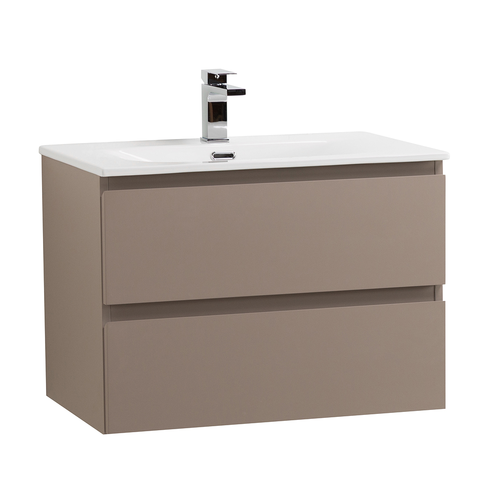 Тумба с раковиной подвесная BelBagno KRAFT-700-2C-SO-CO Бежевый матовый, раковина белая BB-8099-70