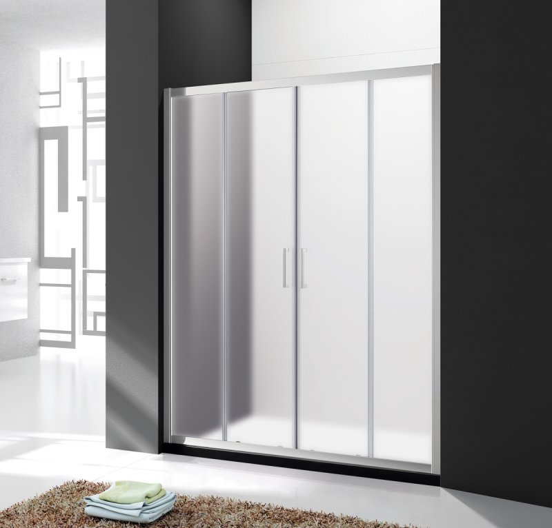 Дверь в проём Cezares MOLVENO-BF-2-170-P-Cr, 170х195, профиль хром, стекло Punto матовое