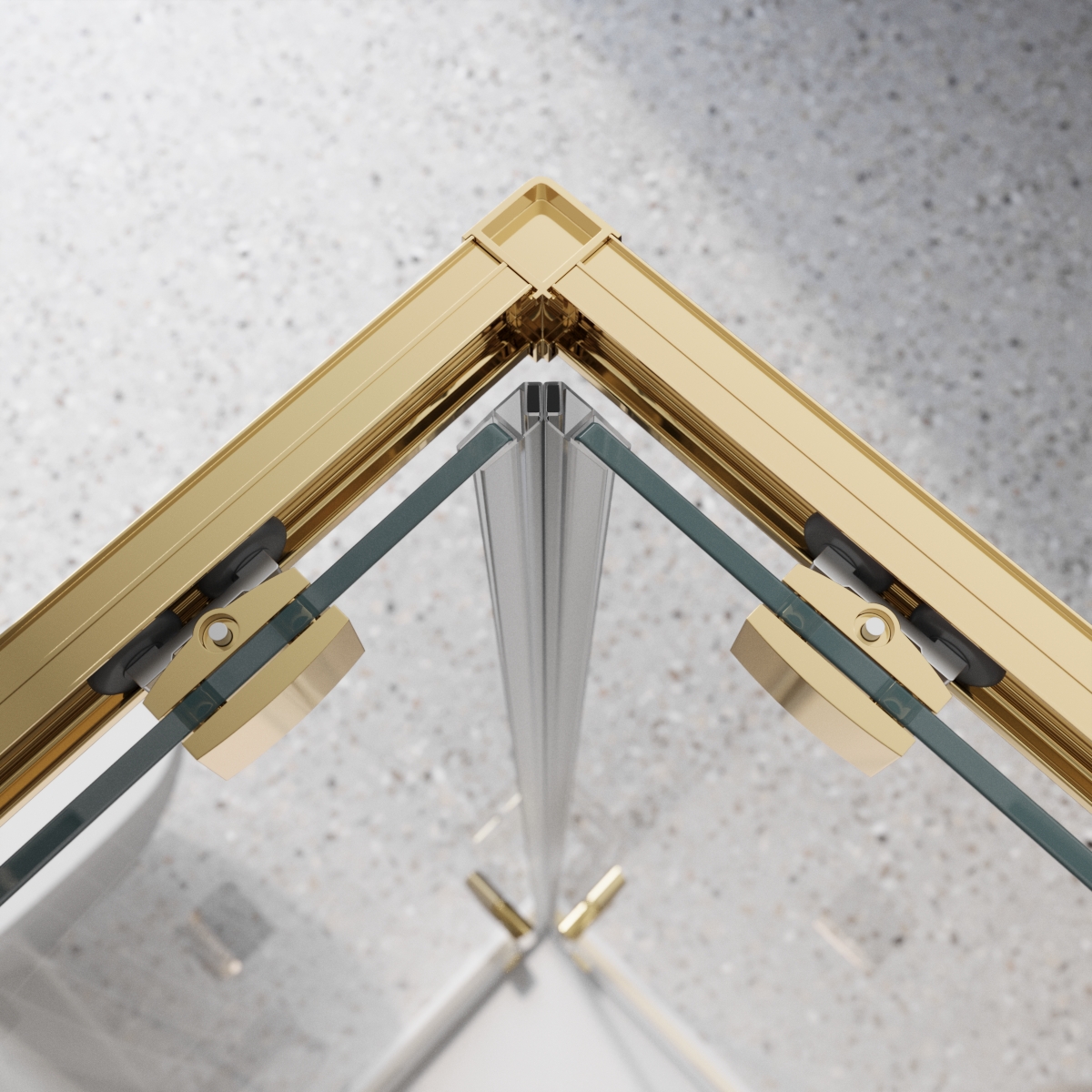 Душевой уголок BelBagno LUCE-A-2-90-C-ORO