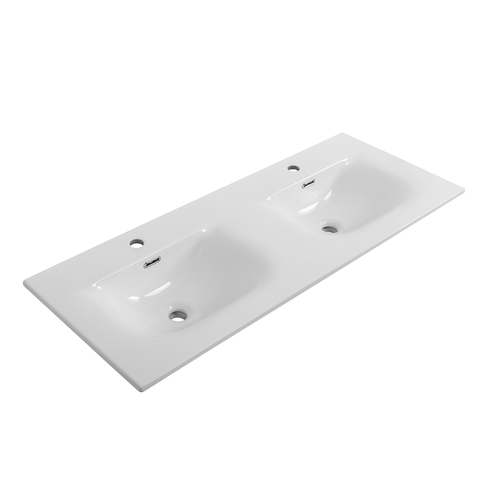 Тумба с раковиной подвесная BelBagno UNO-1200-4C-SO-СO Бежевый матовый, раковина белая BB-8099-120-2 с 2-я чашами