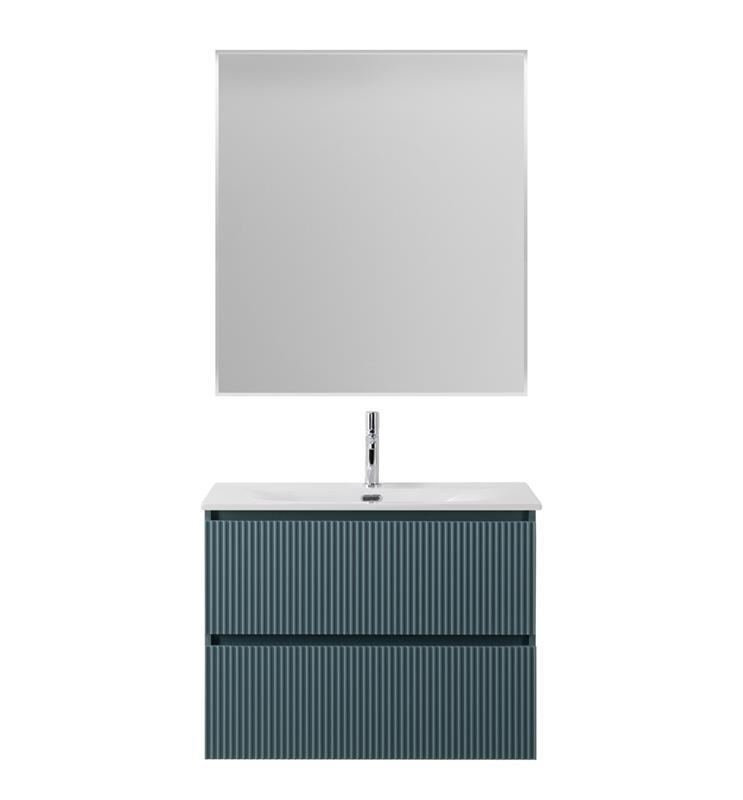 Тумба с раковиной подвесная BelBagno UNO-MINI-800-2C-SO-AO Голубой матовый, раковина белая BB-8099-3-80