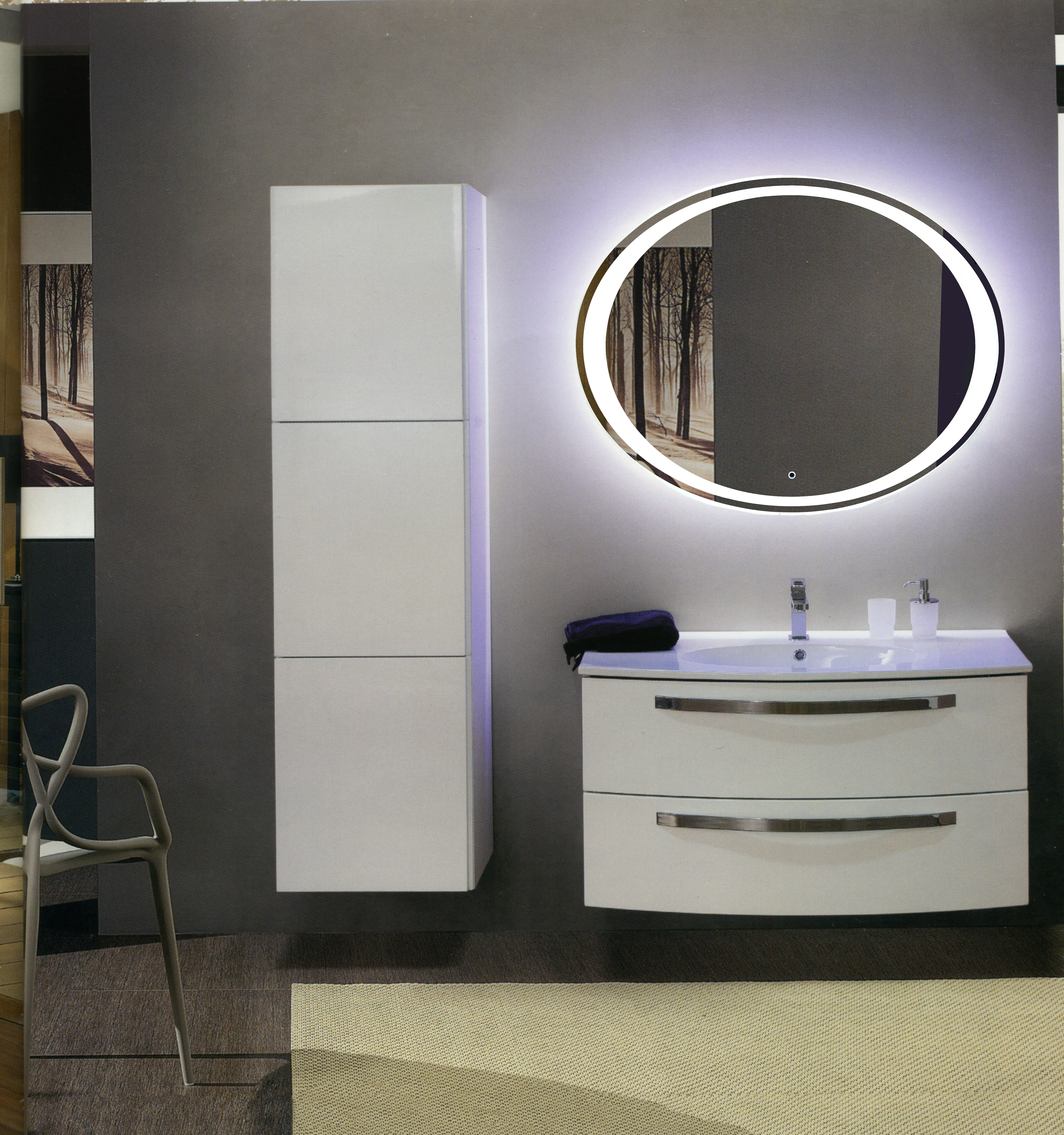 купить Зеркало с подсветкой ART&MAX Pescara AM-Pes-900-700-DS-F 