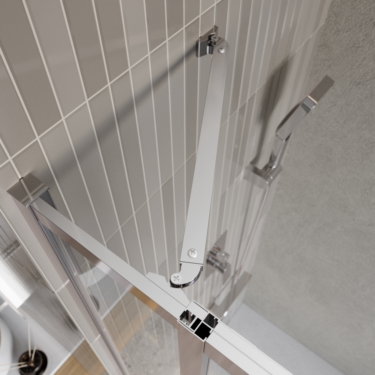 Душевой уголок LUCE-AH-22-150/110-C-Cr