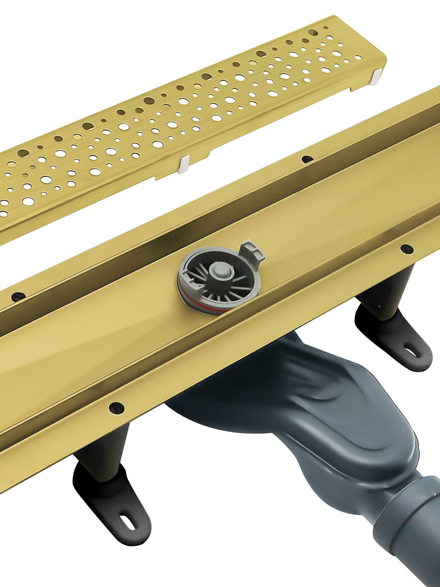 Душевой лоток CEZARES SLIDER-LD-70-BORO брашированное золото