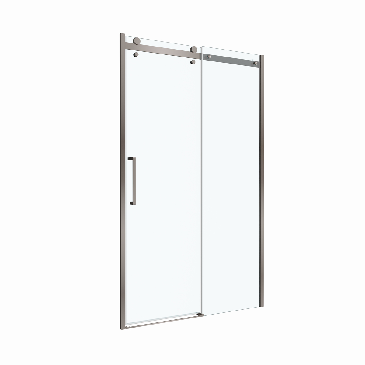 Душевая дверь шириной 121см BelBagno MARINO-2-BF-1-120-C-GM профиль оружейная сталь, стекло прозрачное