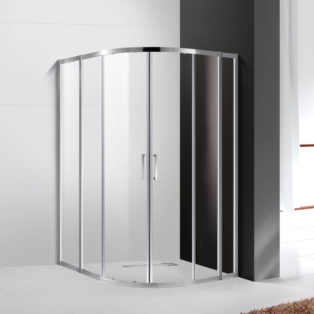 купить Душевой уголок Cezares MOLVENO-RH-22-110/100-C-Cr-IV, 110х100х195, профиль хром, стекло прозрачное 