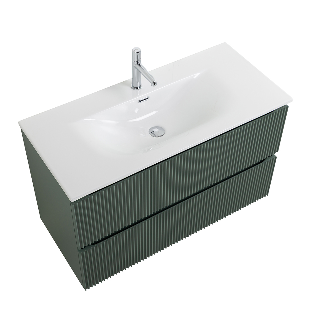 Тумба с раковиной подвесная BelBagno UNO-1200-2C-SO-VO Еловый матовый, раковина белая BB-8099-120