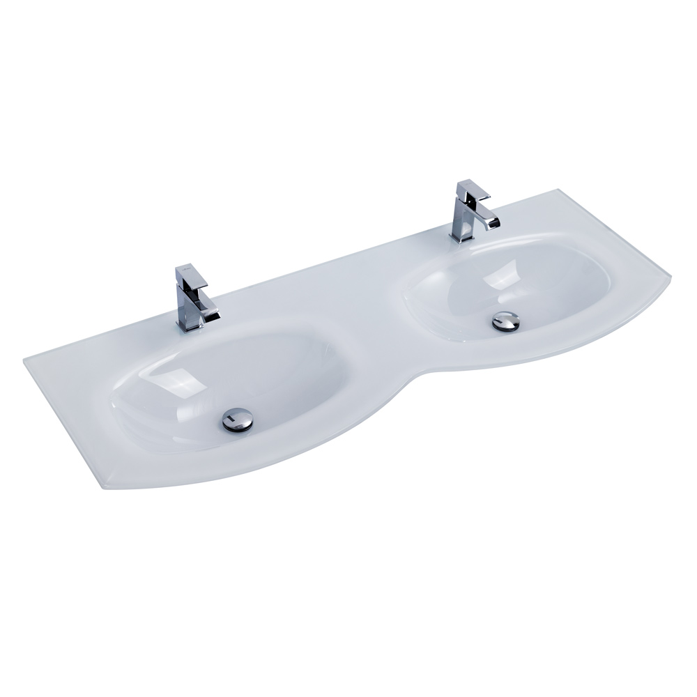 Раковина стеклянная с двумя чашами Cezares 82412 Extra-light