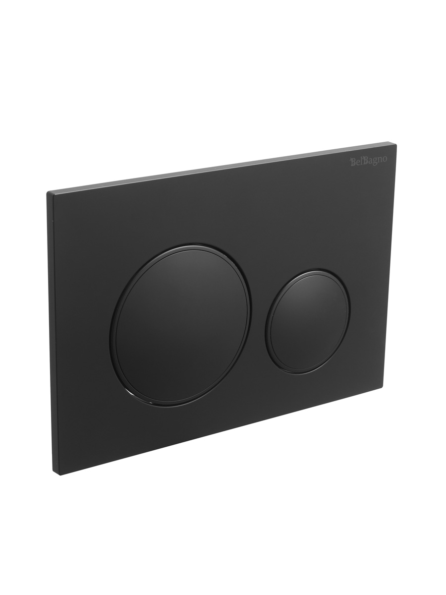 Кнопка смыва BelBagno BB-17C-NERO.M цвет чёрный матовый
