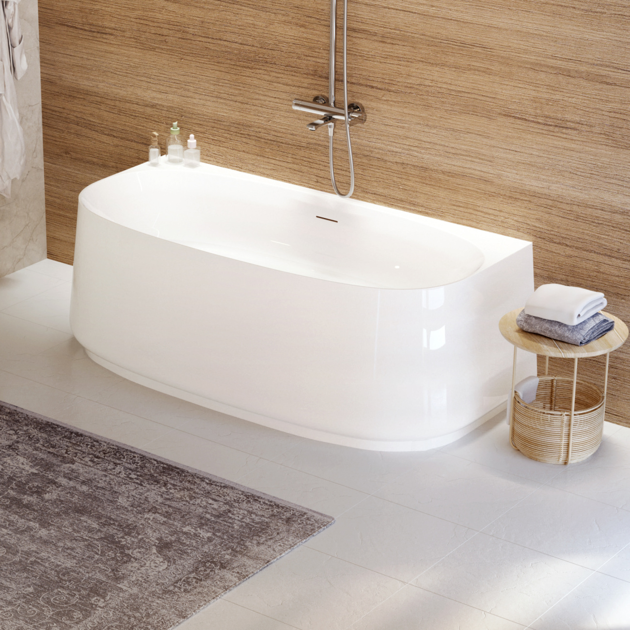 купить Ванна акриловая 170х82 Cezares CZR-LUX-WALL-170-80-58 