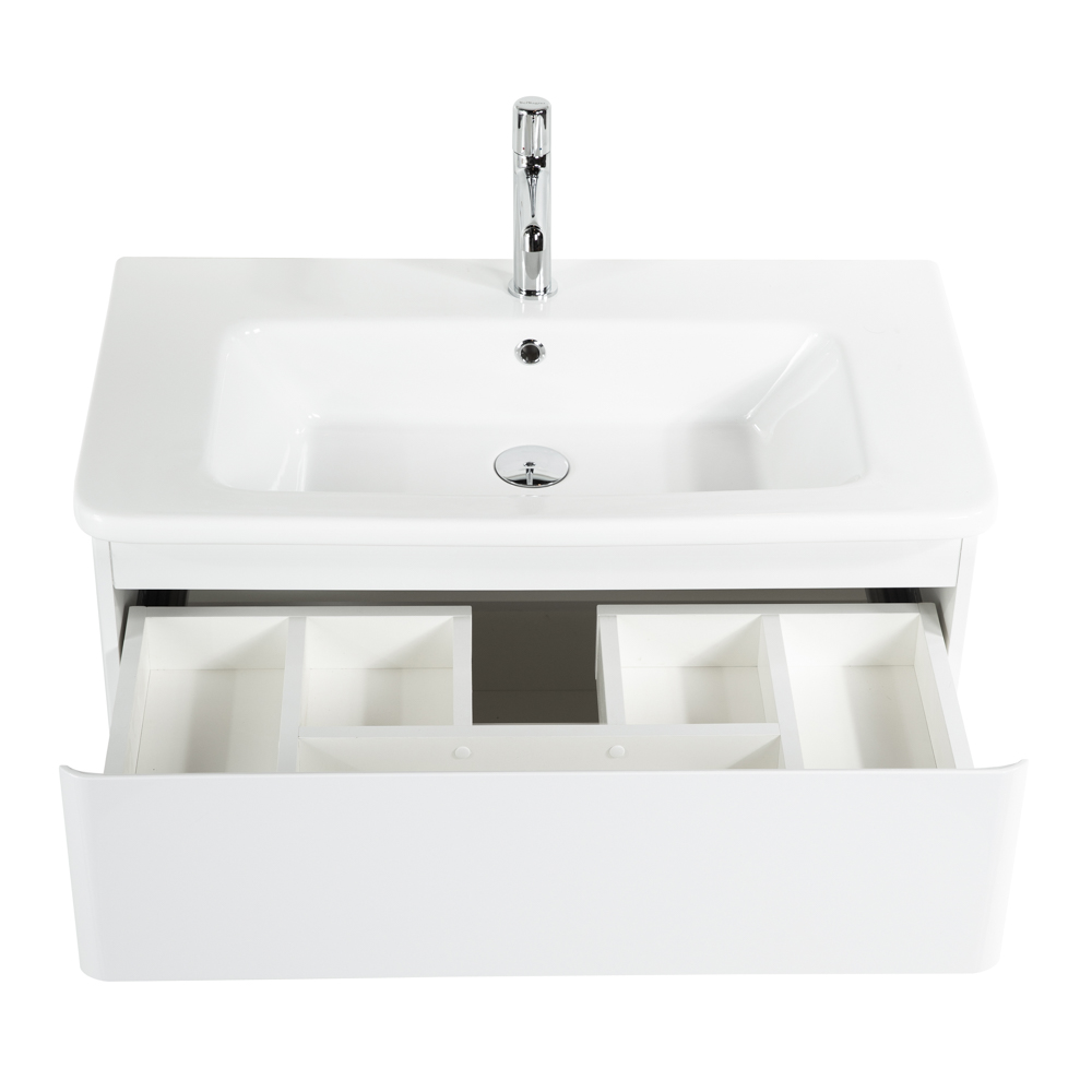 Тумба подвесная с керамической раковиной BelBagno ALBANO-CER-800-2C-SO-BL