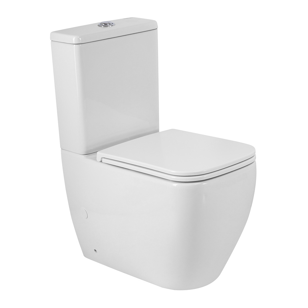 Унитаз-компакт безободковый с сиденьем и смывом TORNADO BelBagno LUCE-TOR BB2197CP-TOR/SC/BB2197T