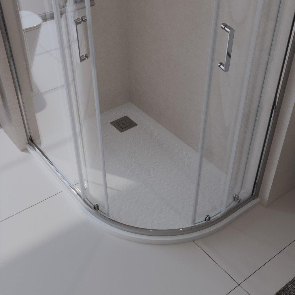 купить Поддон из искусственного мрамора левосторонний Belbagno TRAY-MR-UNO-RH-120/90-550-35-W-L-CR 
