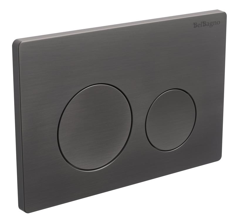 Кнопка смыва BelBagno BB-03C-GM цвет оружейная сталь