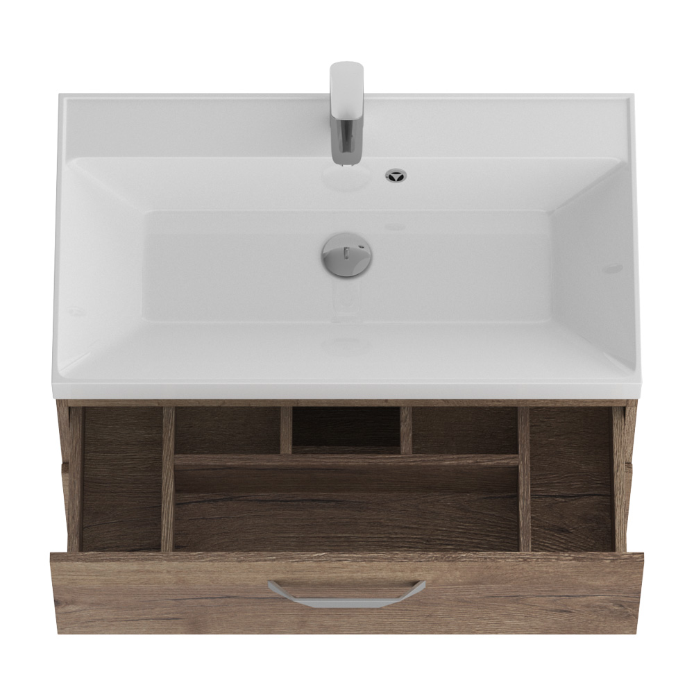 База под раковину подвесная с двумя выкатными ящиками BelBagno AURORA-800-2C-SO-RT