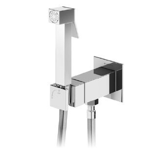 Встроенный смеситель CEZARES PORTA-DIF-01 с гигиеническим душем, хром