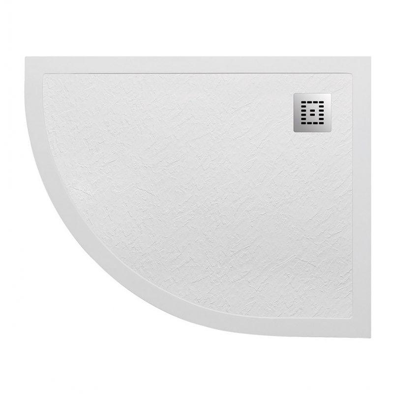 Поддон из искусственного мрамора правосторонний Belbagno TRAY-MR-UNO-RH-120/80-550-35-W-R-CR