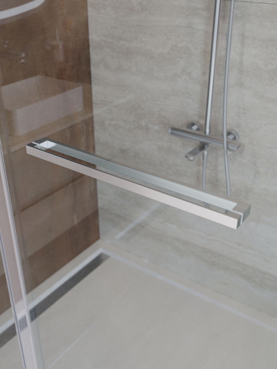 Душевая дверь Cezares LUX-B-FS-11-140-C-CR, 140х195, профиль хром, стекло прозрачное