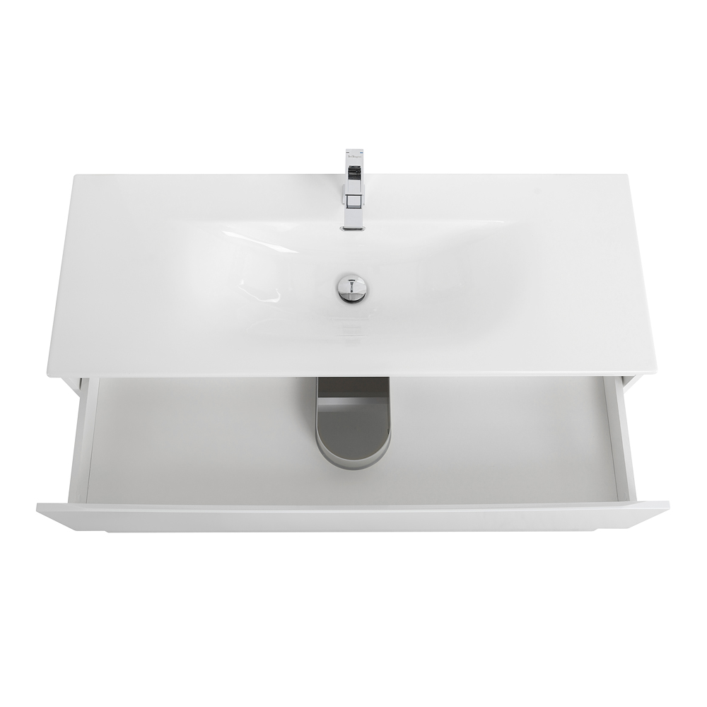 Тумба с раковиной подвесная BelBagno MARINO-CER-N-1200-2C-SO-BO-P Bianco Opaco, раковина белая BB-8099-120
