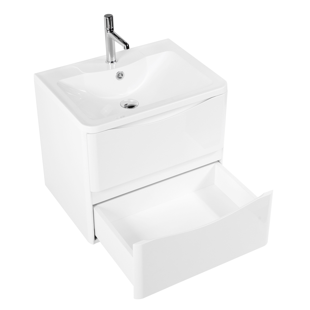 Мебель для ванной комнаты подвесная BelBagno ACQUA-600-2C-SO-BL 60см Bianco Lucido 
