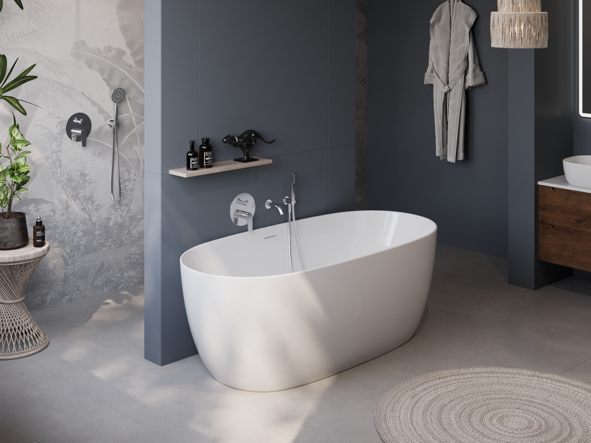 купить Ванна акриловая отдельностоящая BelBagno BB415-1700-800 