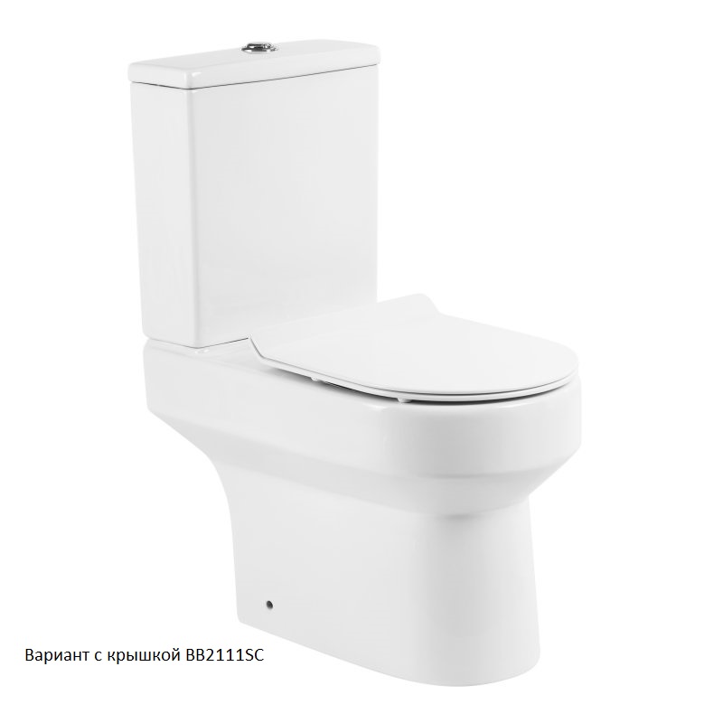 Унитаз-компакт безободковый BelBagno NORMA BB339CPR + BB339T