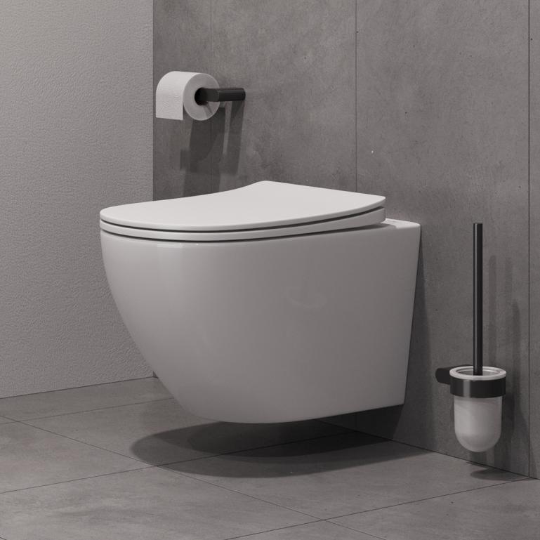 купить Унитаз подвесной BelBagno MARINO BB7026CH-TOR-BFS/SC с сиденьем, функцией биде, без смесителя  