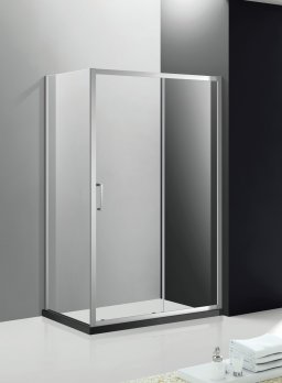 Душевой уголок Cezares MOLVENO-AH-11-130/100-C-Cr-IV, 130х100х195, профиль хром, стекло прозрачное