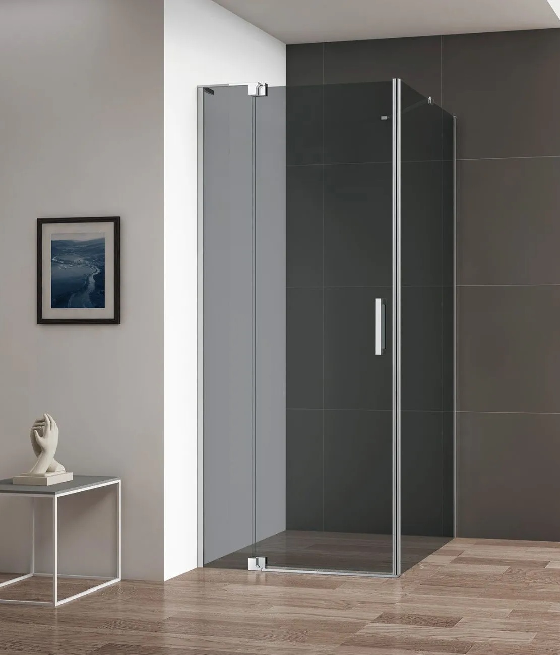 купить Душевой уголок Cezares SLIDER-AH-1-100-90/100-GRIGIO-Cr 