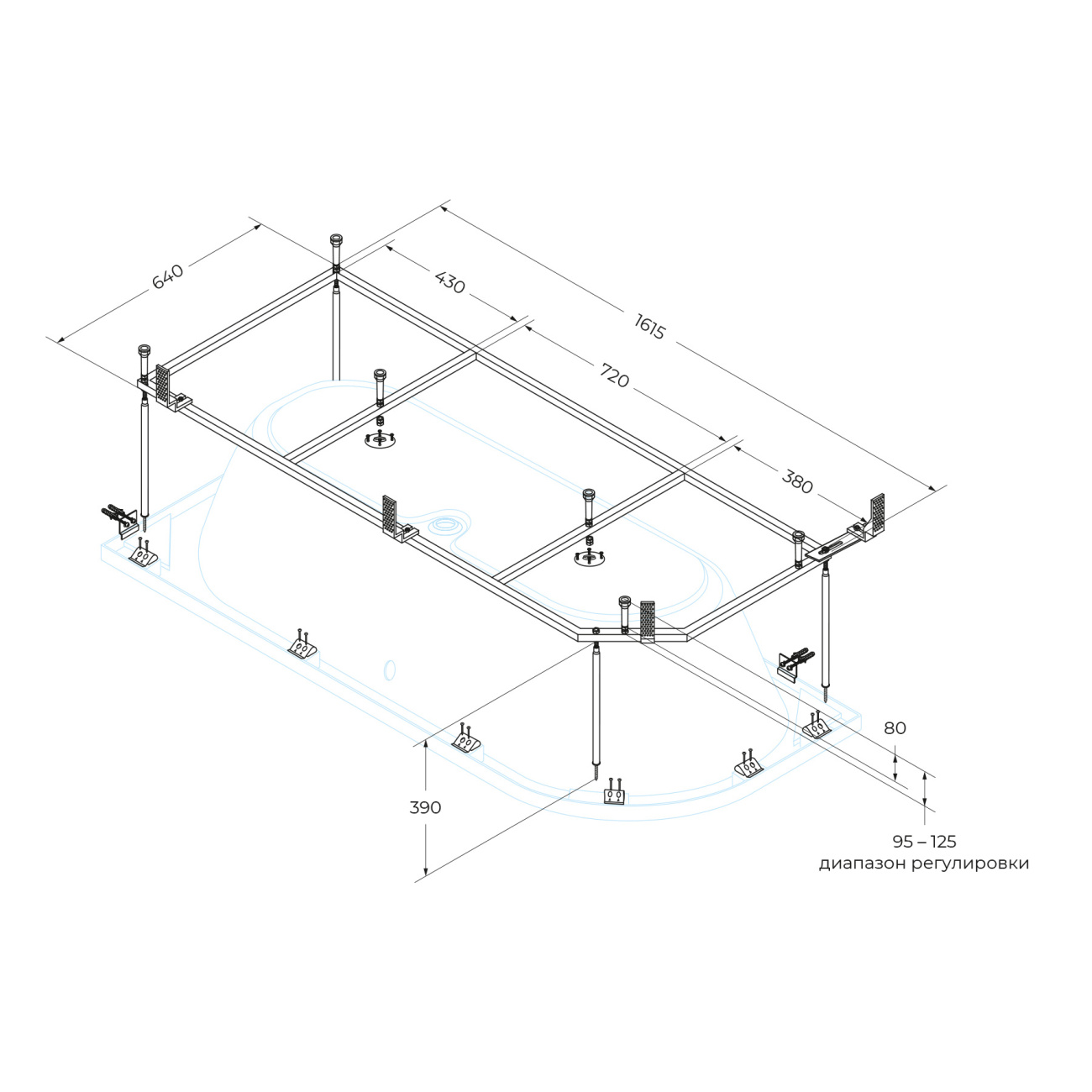 Металлический каркас METAURO CORNER-MF