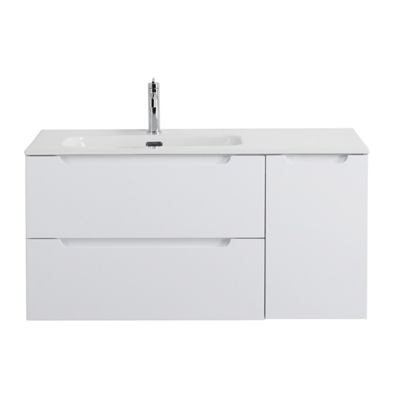 Подвесная тумба с раковиной BelBagno ETNA 100 Bianco Lucido левая, ETNA-1000-2C-1A-SO-BL-L + BB1000ETL-L
