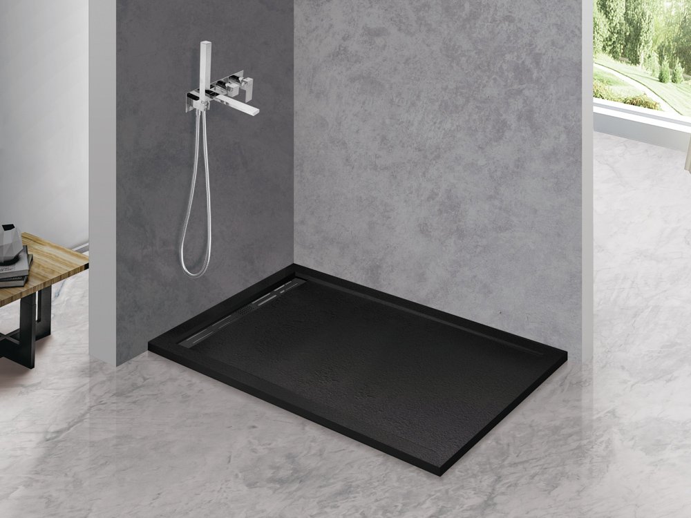 купить Поддон из искусственного мрамора 120х90 Cezares TRAY-AS-AH-120/90-30-NERO без сифона 