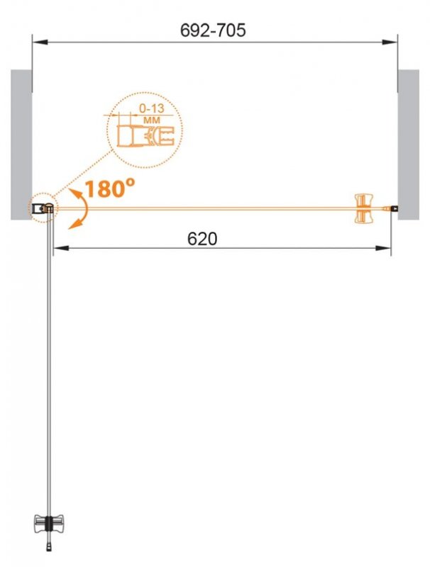 Дверь в проём Cezares ECO-O-B-1-70-C-Cr