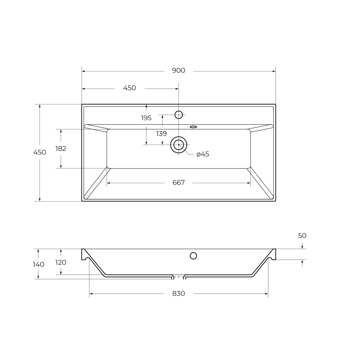 Тумба с раковиной BelBagno AURORA-900-2C-SO-RT