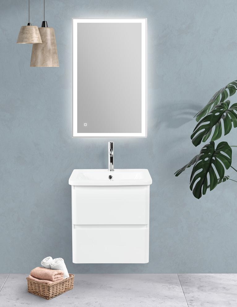 купить Тумба подвесная с керамической раковиной BelBagno ALBANO-CER-600-2C-SO-BL 