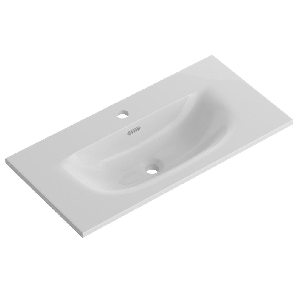 Тумба с раковиной подвесная BelBagno MARINO-CER-MINI-800-2C-SO-WO-P Rovere Bianco, раковина белая BB-8099-3-80