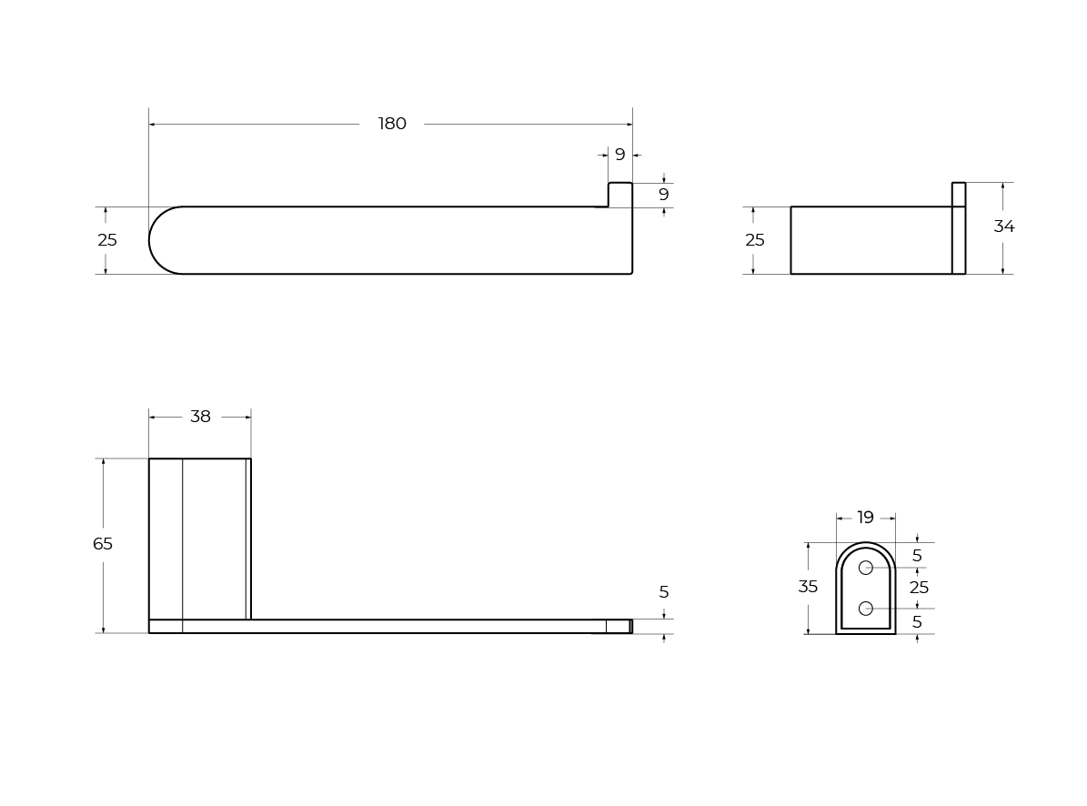 Держатель туалетной бумаги Cezares STYLUS-PH-BORO