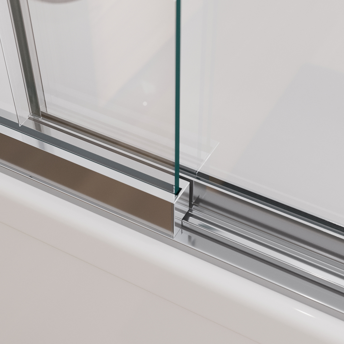 Душевая шторка на ванну CEZARES SLIDER-FIX-VF-11-90/150-C-Cr с фиксированным креплением одной створки