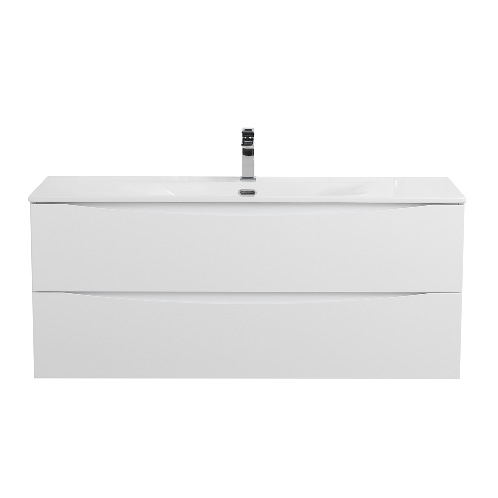 Тумба с раковиной подвесная BelBagno MARINO-CER-N-1200-2C-SO-BL-P Bianco Lucido, раковина белая BB-8099-120