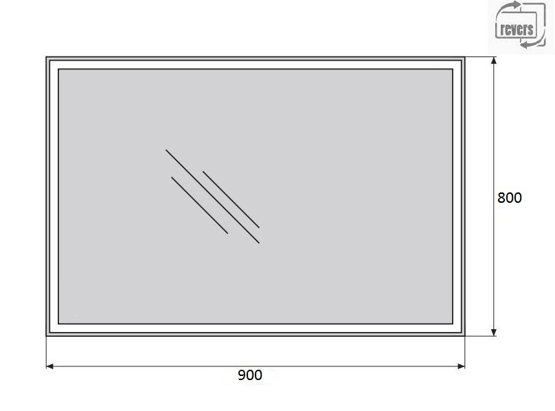 Зеркало BelBagno SPC-GRT-900-800-LED-BTN