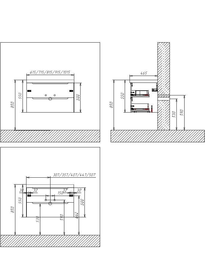 Тумба подвесная BelBagno ETNA-600-2C-SO-RW-P