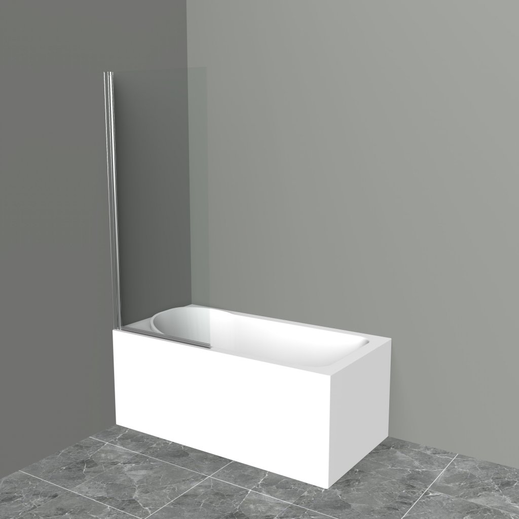Шторка на ванну BelBagno UNO-V-1-90/150-C-Cr
