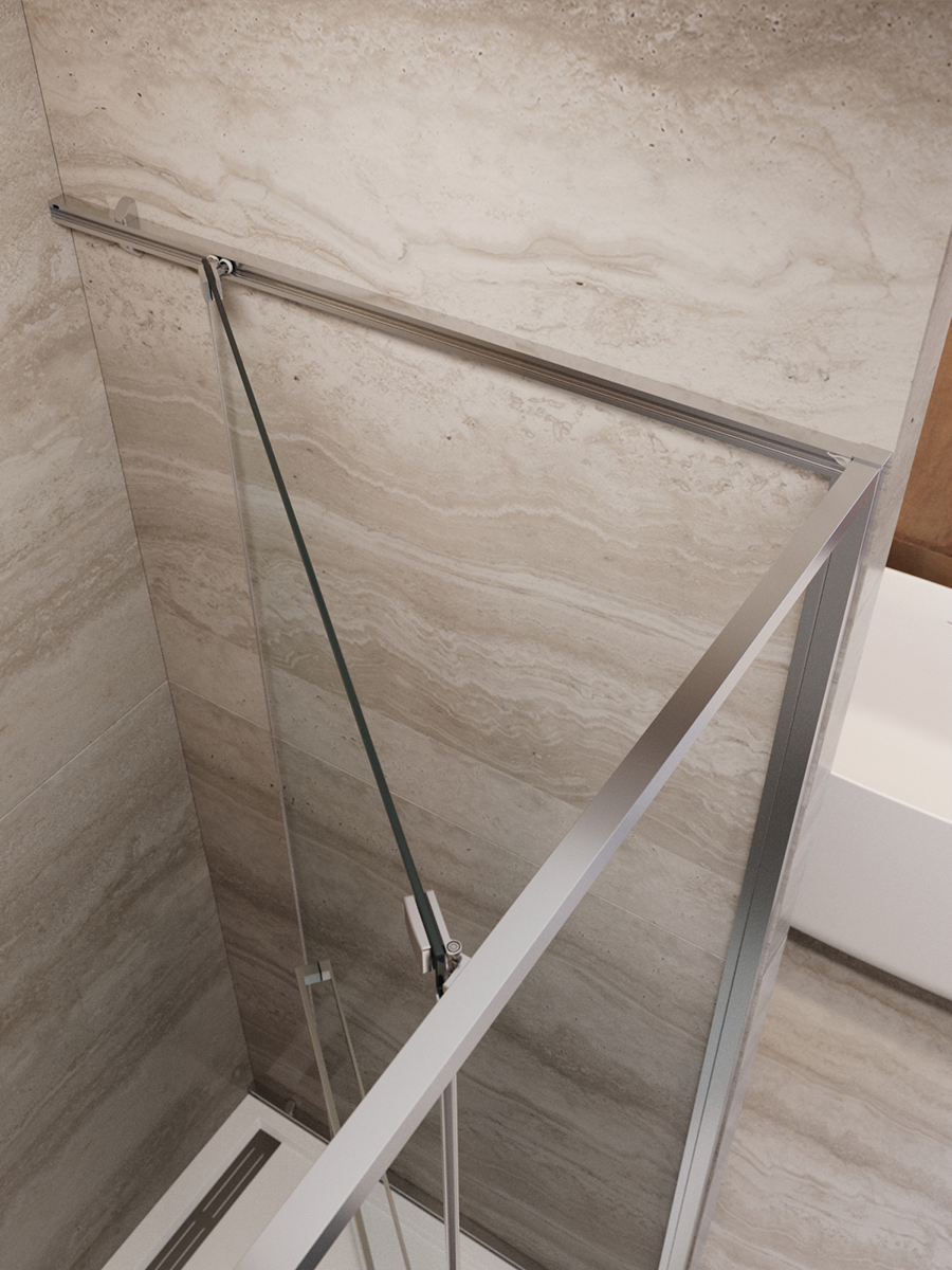 Душевая дверь Cezares LUX-B-FS-1-90-C-CR, 90х195, профиль хром, стекло прозрачное